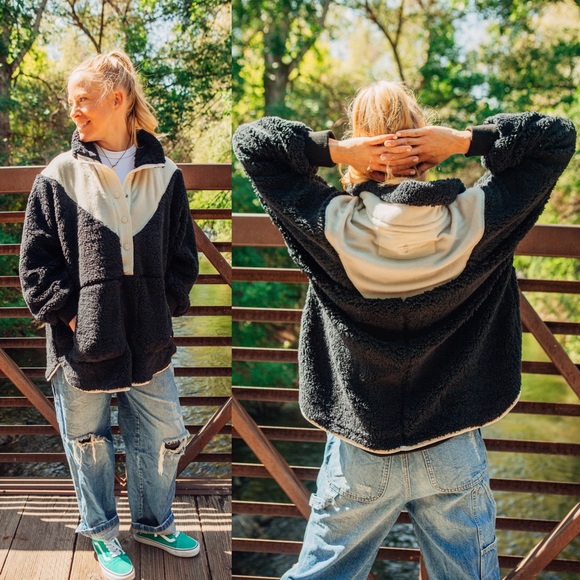 NEW Free People Movement Fall To Rise Fleece Quarter Zip Jacket - Picture 15 of 16